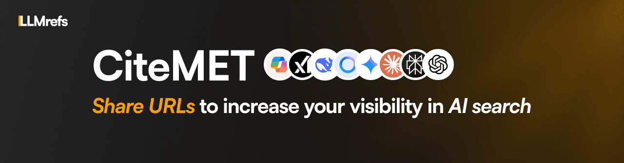 CiteMET - Share URLs to increase your visibility in AI search