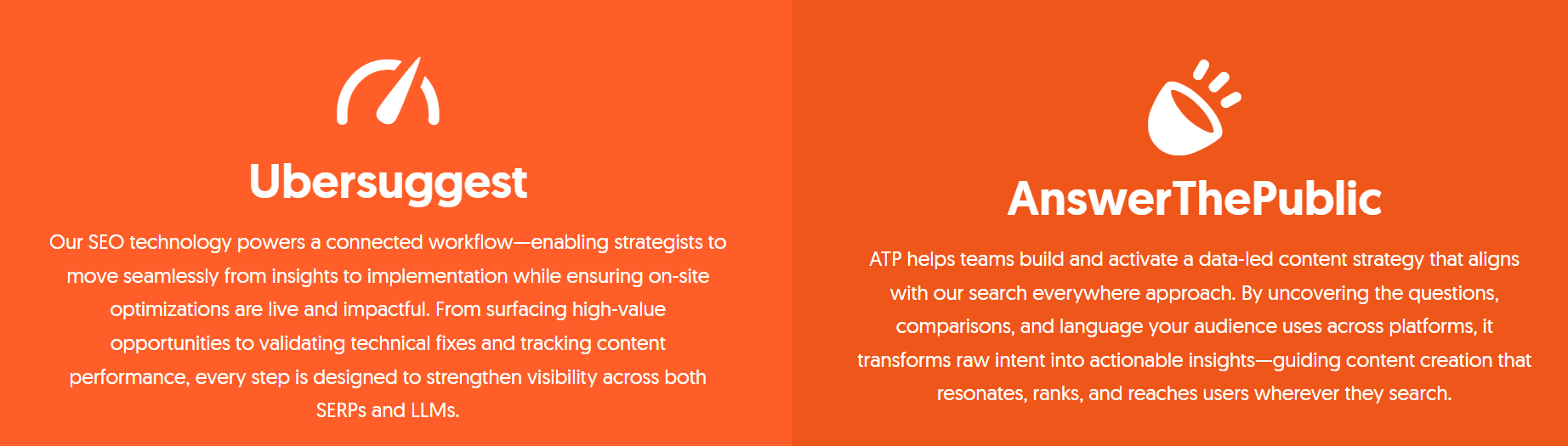 AnswerThePublic and Ubersuggest tools
