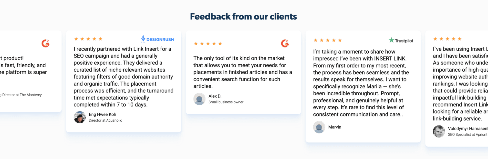 INSERT.LINK customer reviews