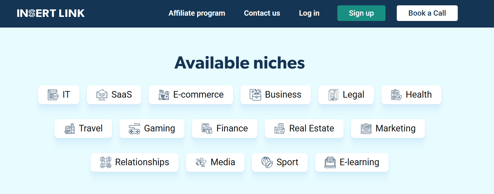 INSERT.LINK niche coverage