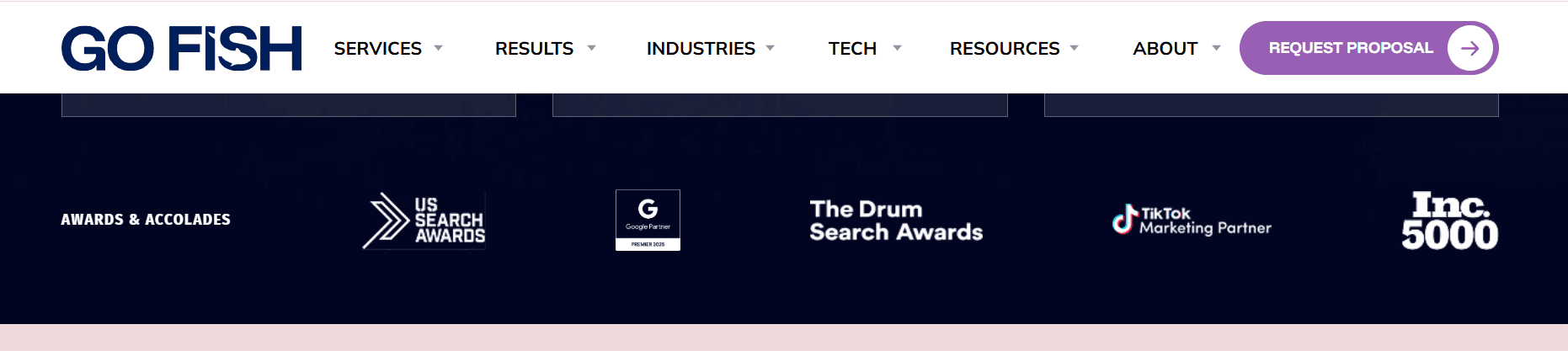 Go Fish Digital industry awards