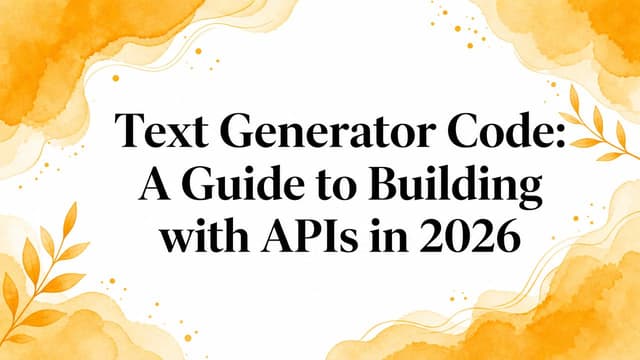Text Generator Code: A Guide to Building with APIs in 2026 - LLMrefs